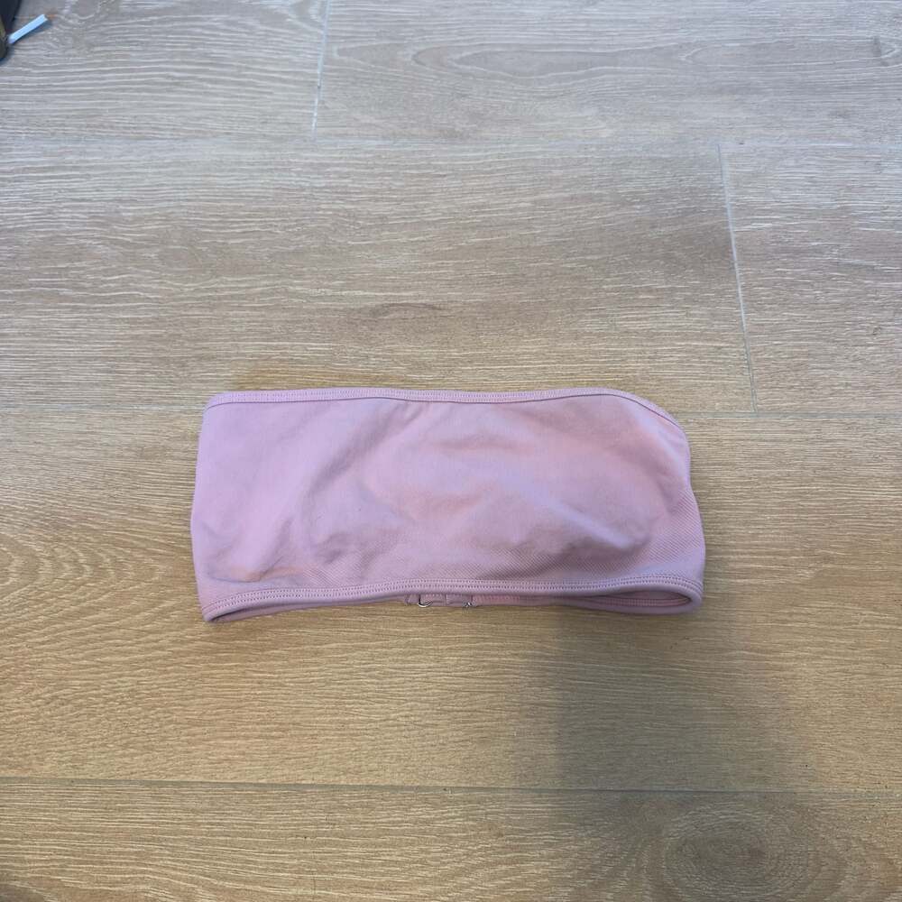 Shein Pink Strapless Bandeau Sports Bra Size Small